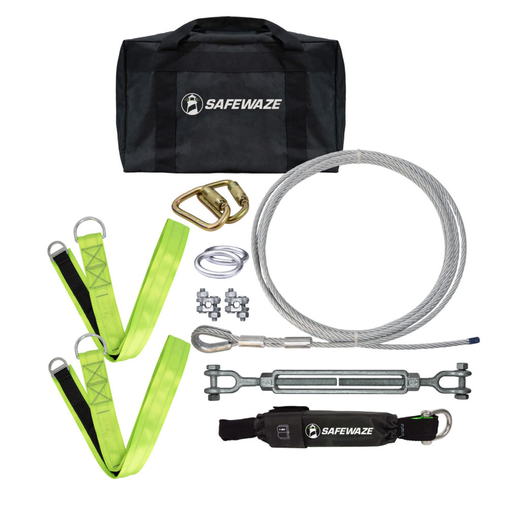 30'/60'/80'/100' Cable HLL: Cross Arm Straps, Web Energy Absorber Safewaze