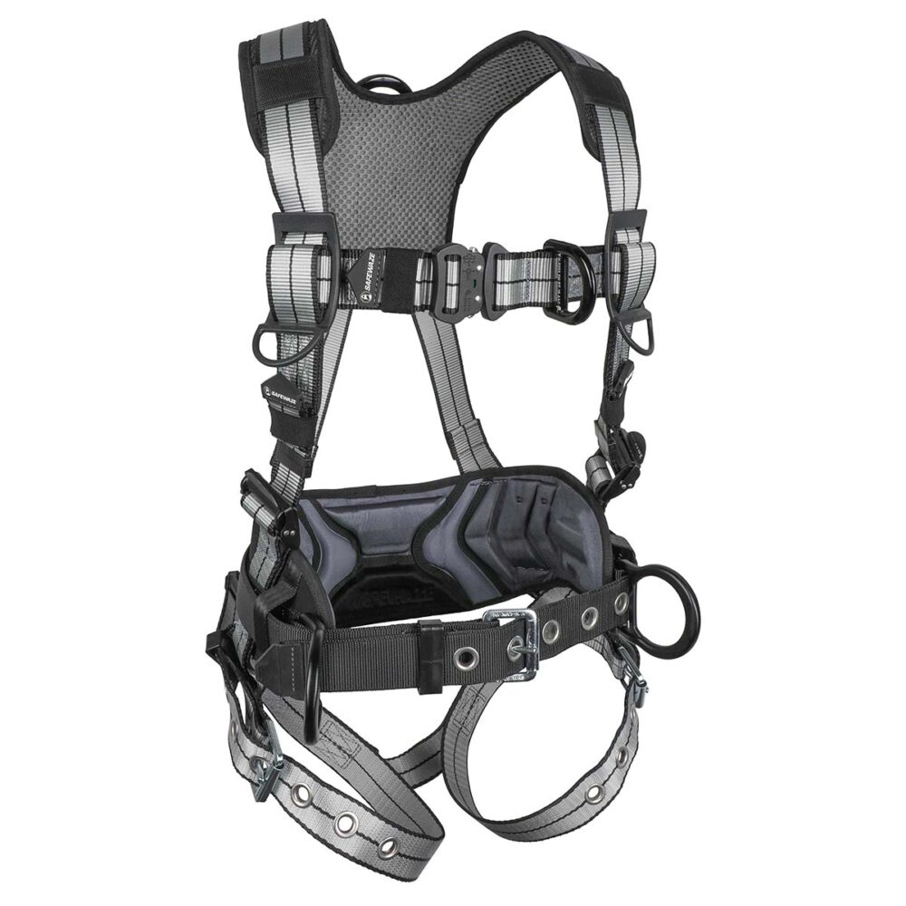 PRO+ Slate Construction Harness: Alu 3D, Alu QC Chest, Alu FD, TB Legs Safewaze