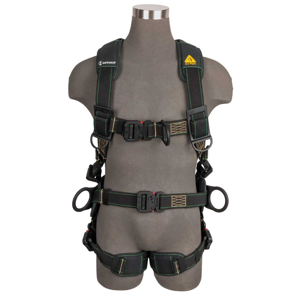 Arc Flash Construction Harness: DE 3D, DE QC Chest, DE FD, DE QC Legs Safewaze
