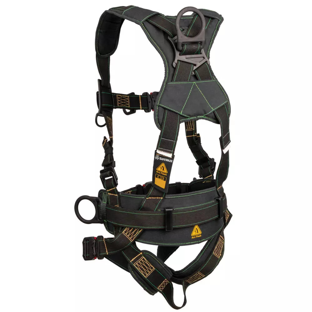 Arc Flash Construction Harness: DE 3D, DE QC Chest, DE FD, DE QC Legs Safewaze