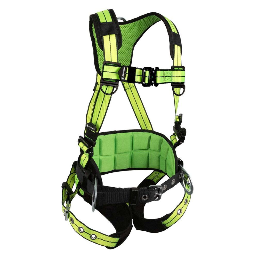 PRO+ Construction Harness: 1D, QC Chest, TB Legs Safewaze
