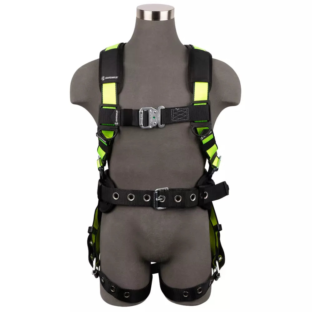 PRO Construction Harness: 1D, QC Chest, TB Legs Safewaze