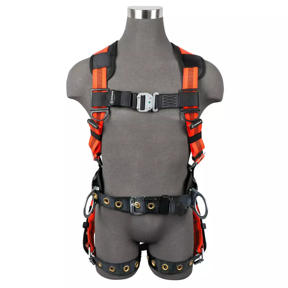 V-Line Construction Harness: 3D, QC Chest, TB Legs Safewaze