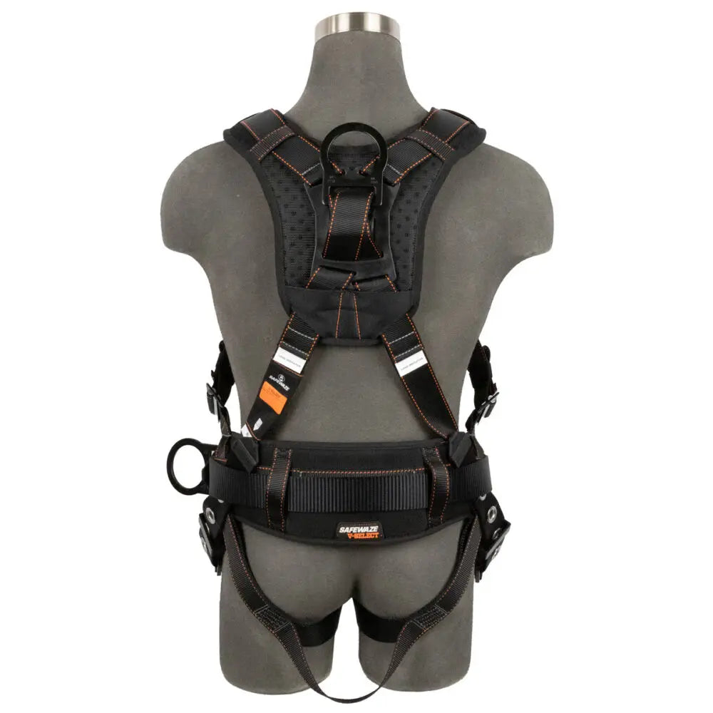 V-Select Construction Harness: 3D, QC Chest, FD, TB Legs Safewaze
