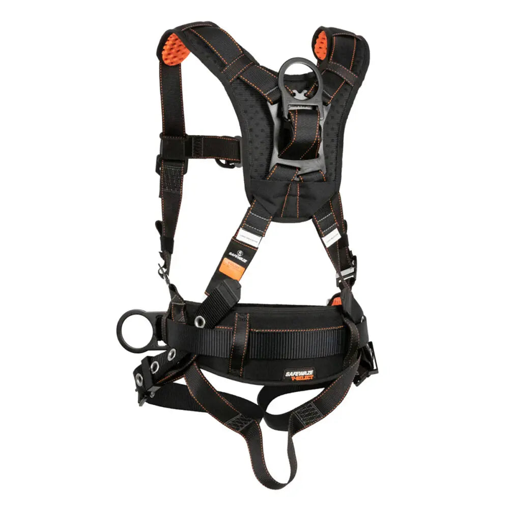 V-Select Construction Harness: 3D, QC Chest, FD, TB Legs Safewaze