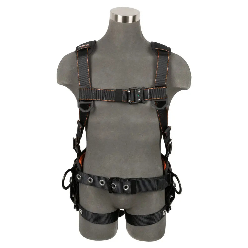V-Select Construction Harness: 3D, QC Chest, TB Legs Safewaze