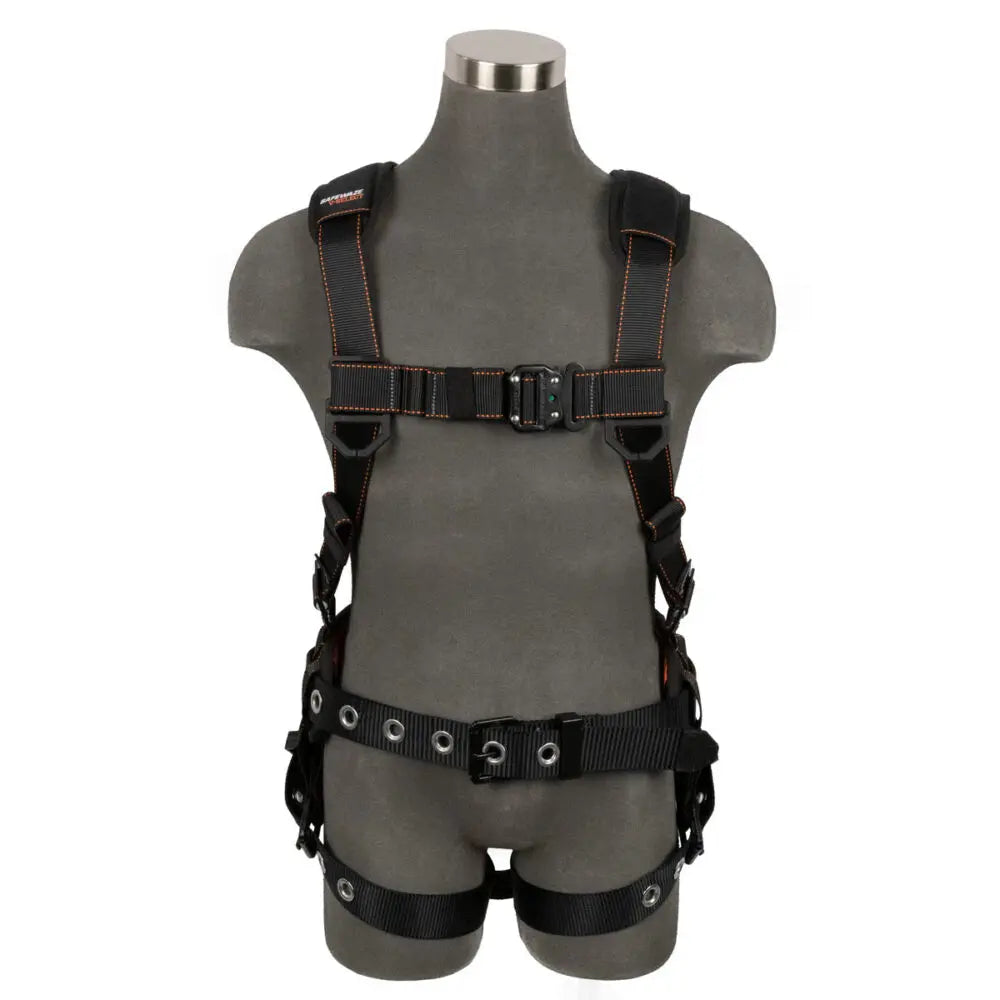V-Select Construction Harness: 1D, QC Chest, TB Legs Safewaze