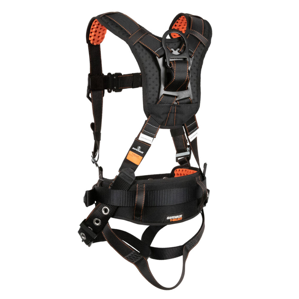 V-Select Construction Harness: 1D, QC Chest, TB Legs Safewaze