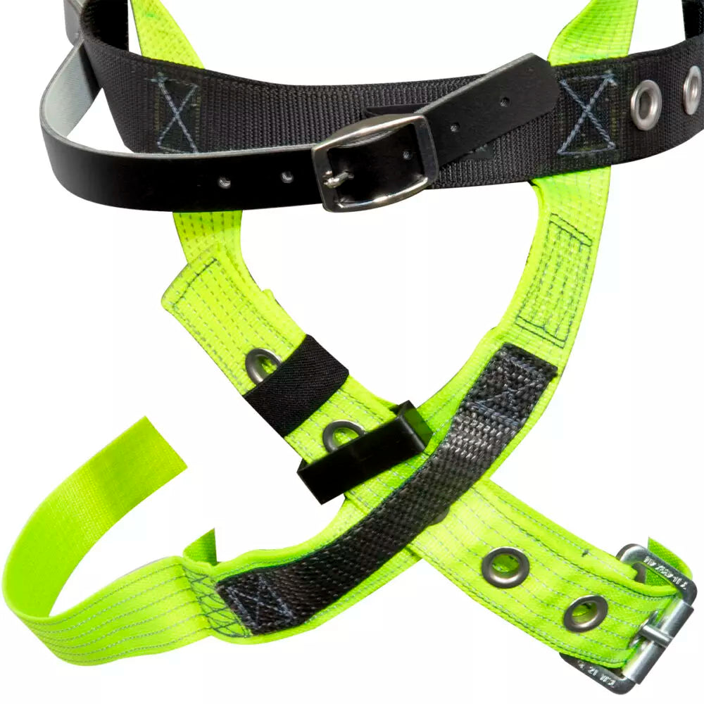 Reflective Full Body Harness: 1D, MB Chest, TB legs, Mining belt Safewaze