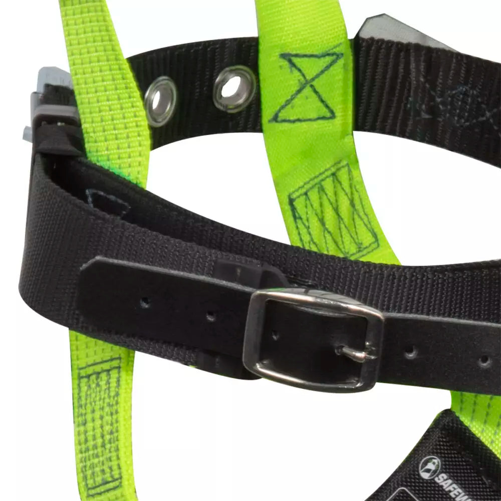 Reflective Full Body Harness: 1D, MB Chest, TB legs, Mining belt Safewaze