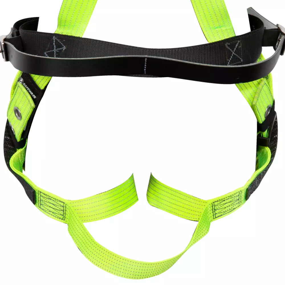 Reflective Full Body Harness: 1D, MB Chest, TB legs, Mining belt Safewaze