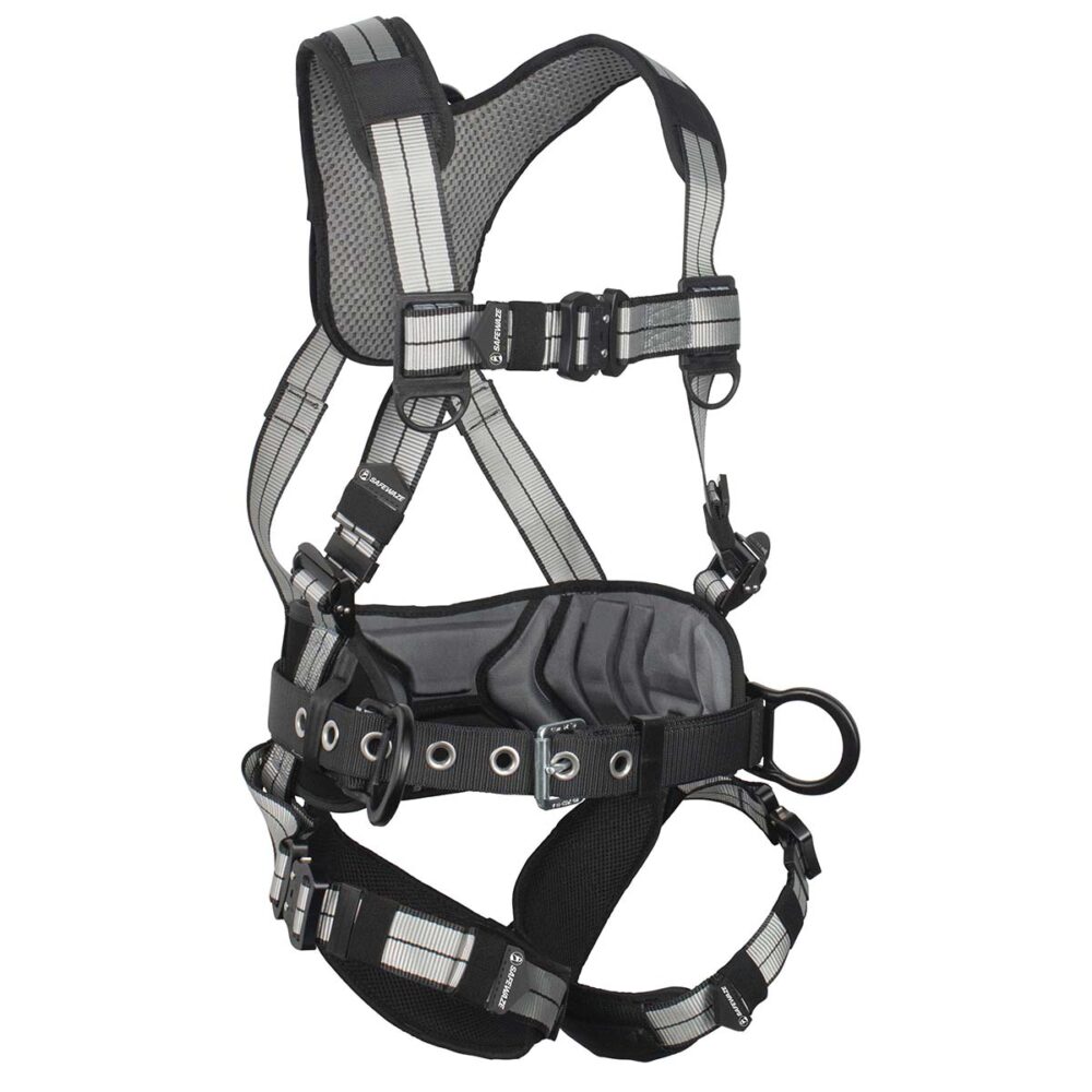 PRO+ Slate Construction Harness: Alu 3D, Alu QC Chest/Legs Safewaze