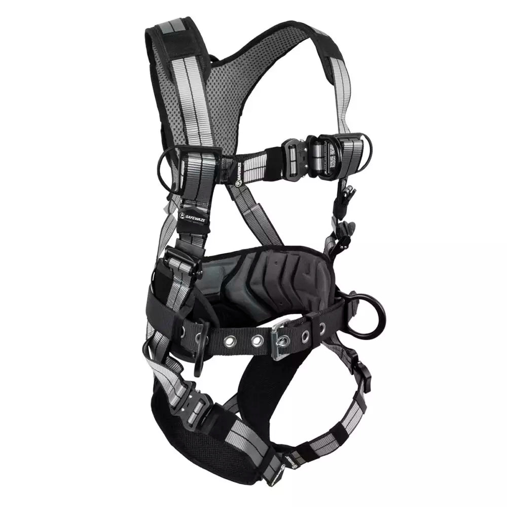 PRO+ Slate Construction Harness: Alu 3D, Alu QC Chest, Alu FD, Alu QC Legs Safewaze