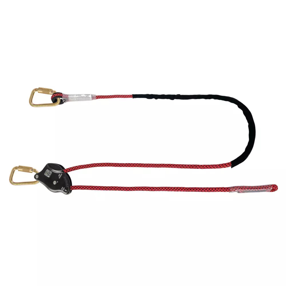 6.5′ Rope Positioning Assembly: Rope Adjuster, Carabiners Safewaze