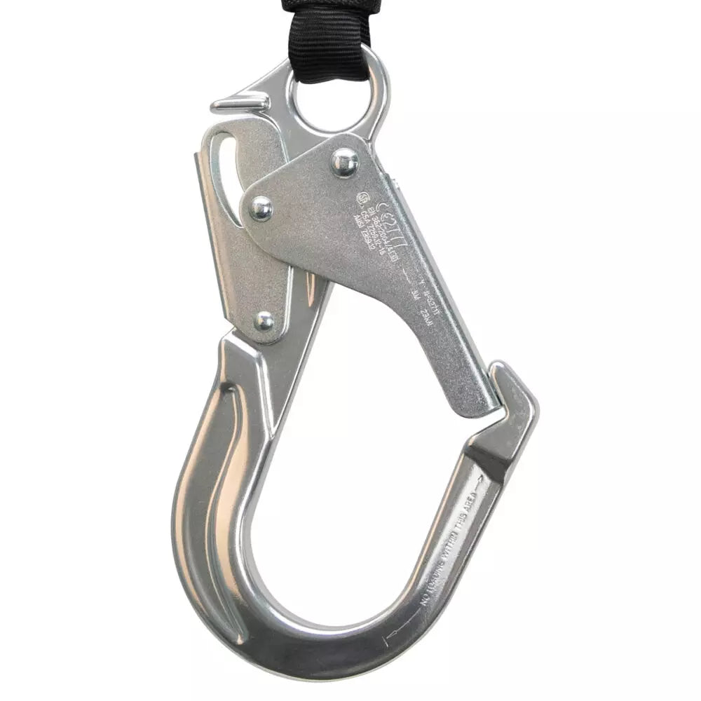 20″ Web Restraint Lanyard: Alu Snap Hook, Alu Rebar Hook Safewaze