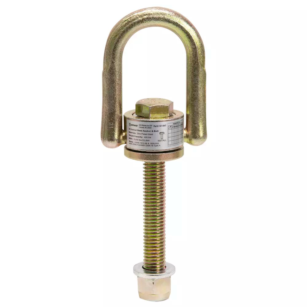 5K Swivel Steel Anchor & Bolt Safewaze
