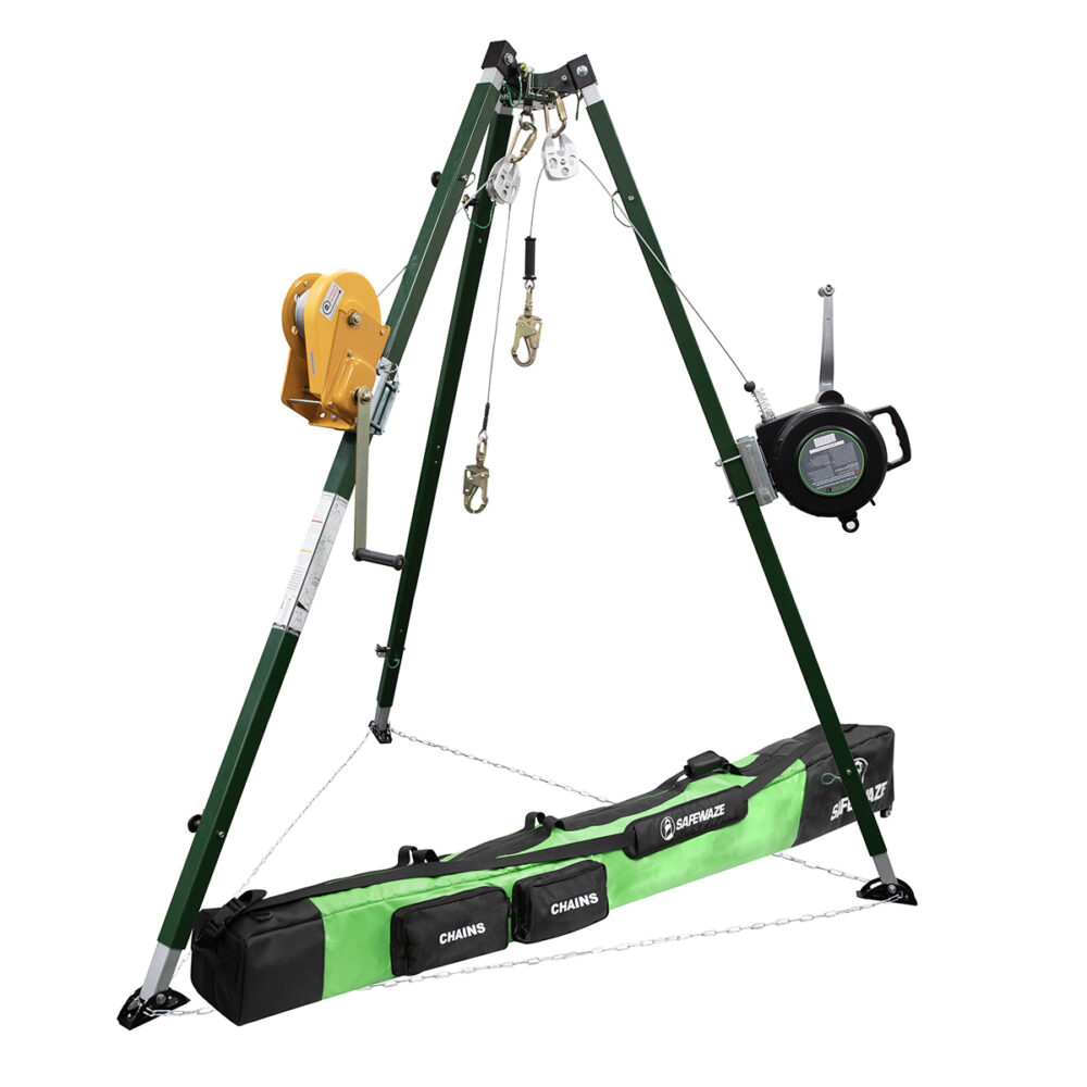 10′ Tech Tripod Kit: 65′ Material Winch, 65′ 3-Way Safewaze