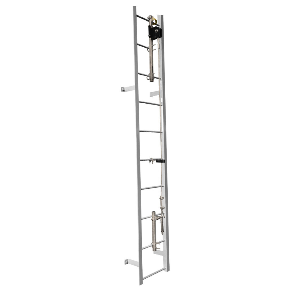 Stainless Steel Ladder Climb System, 2-Person Complete Kit Safewaze