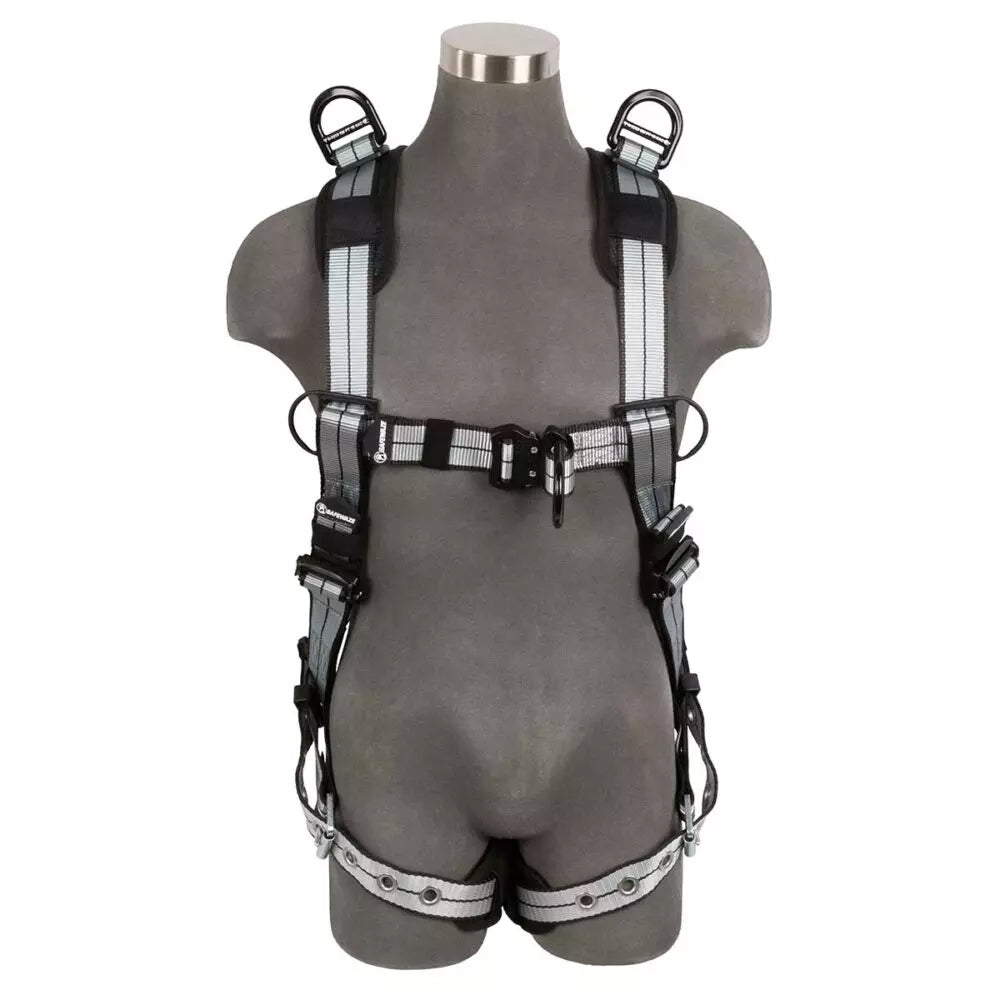 PRO+ Slate Full Body Retrieval Harness: Alu 1D, Alu Shoulder D’s, Alu QC Chest, Alu FD, TB Legs Safewaze