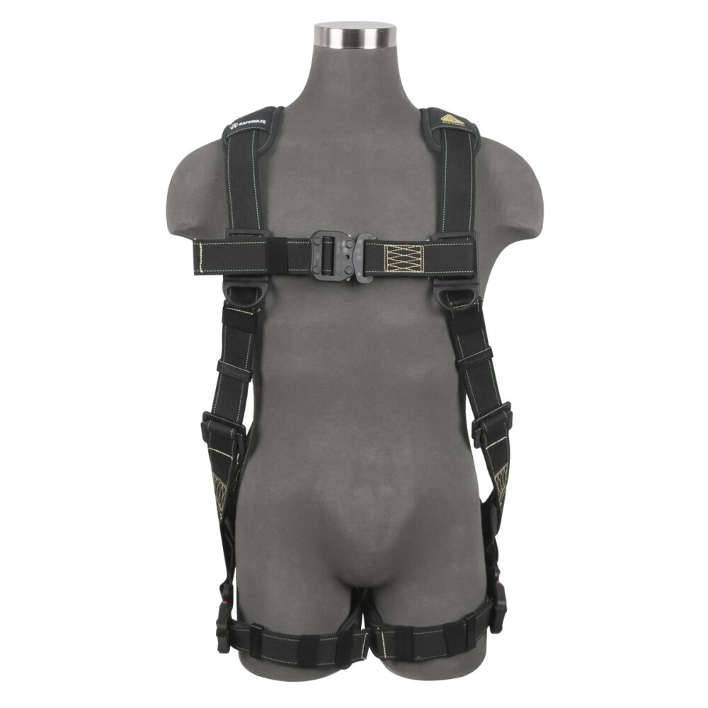 Arc Flash Full Body Harness: DE 1D, DE QC Chest/Legs Safewaze