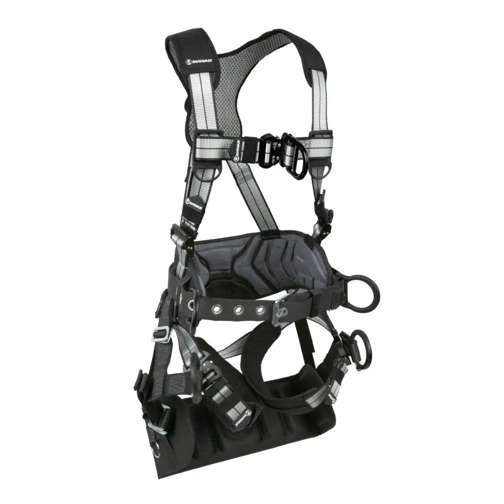 PRO+ Slate Tower Construction Harness: Alu 3D, Alu QC Chest, Alu FD, Alu QC Legs, Tower Seat Safewaze