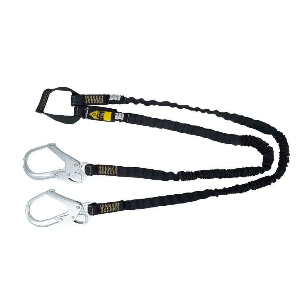 Arc Flash 6′ Internal Energy Absorbing Lanyard: Aramid, Dual Leg, Soft Loop, Rebar Hook Safewaze
