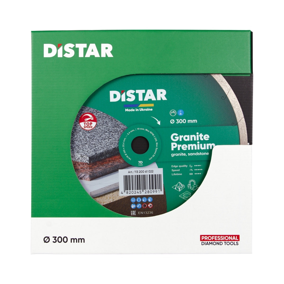 Diamond Cutting Blade 1A1R Granite Premium 12" Distar
