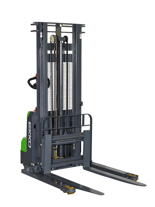 Lithium Straddle Stacker with Side Shift with 118" Lift Height EKKO