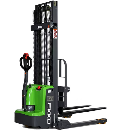 Lithium Straddle Stacker with Side Shift, 145" Raised Height EKKO