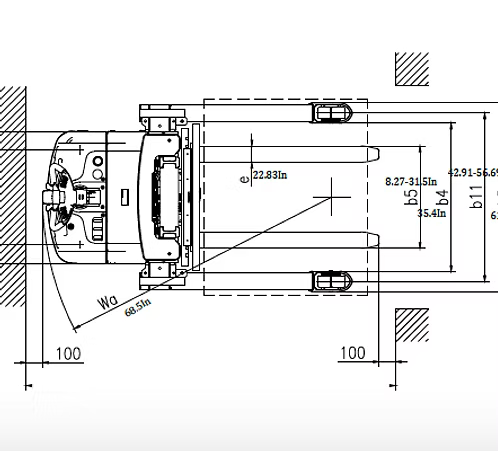 Lithium Straddle Stacker with Side-Shift with 189' Lift Height EKKO