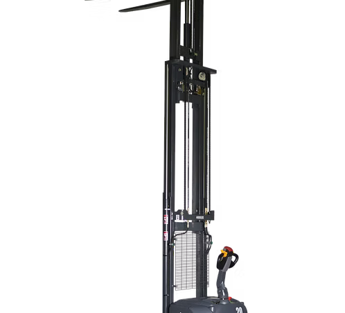 Lithium Electric Straddle Stacker EB20CS with 189" Lift Height and Lithium EKKO