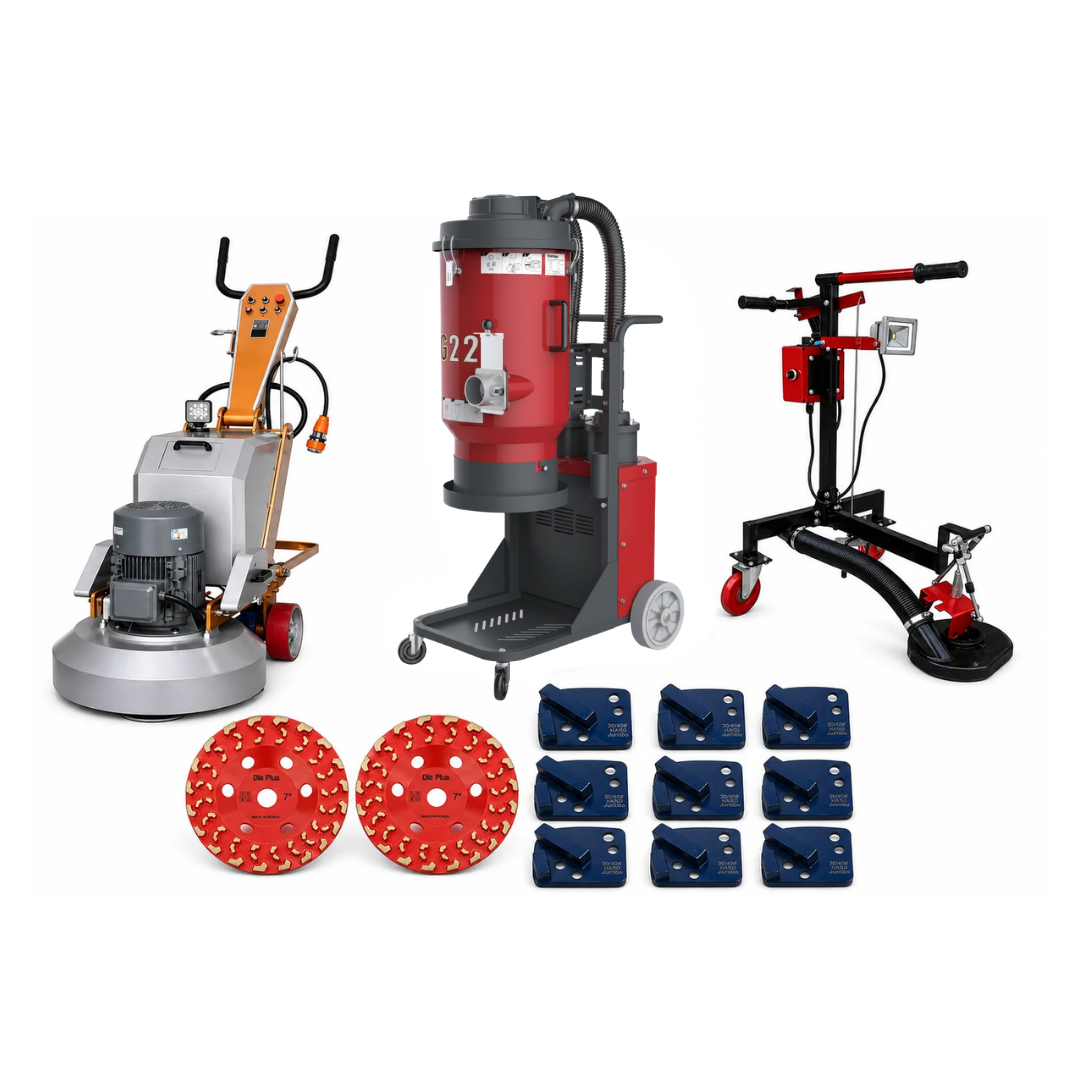 25" Planetary Grinder Package – Concrete Grinding Bundle Wolf Pack