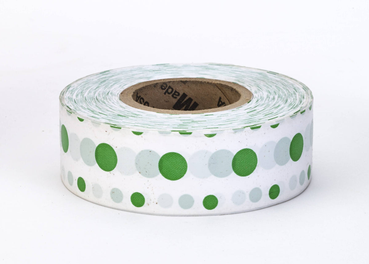 Flagging Tape - Ultra Standard (144 Rolls) 16002-339-1875 Mutual Industries Green/White Dot