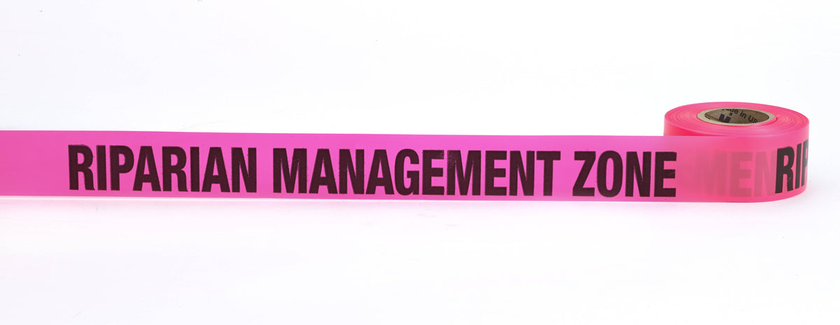 Flagging Tape - Printed (108 Rolls) 16003-675-0 Mutual Industries Glo Pink Riparian Mgmt Zone