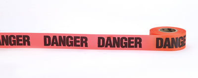 Flagging Tape - Printed (108 Rolls) 16003-145-0 Mutual Industries Glo Orange Danger