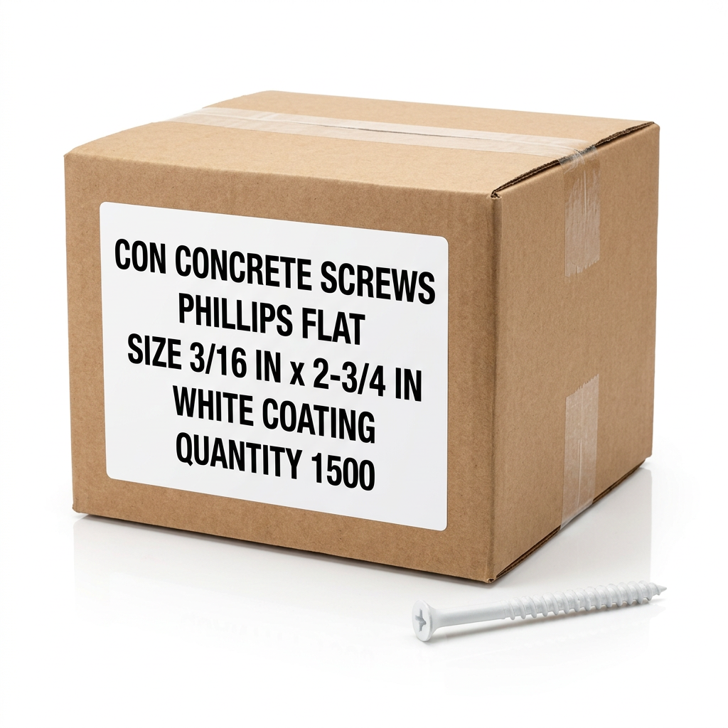 CON CONCRETE SCREWS - PHILLIPS FLAT ( BRONZE & WHITE COATING)