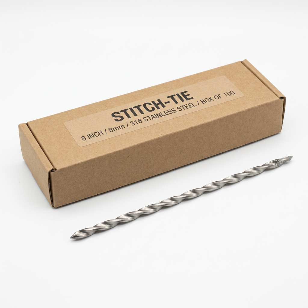 Stitch-Tie Stainless Steel Masonry Pinning Solution - Box of 100 (8mm)