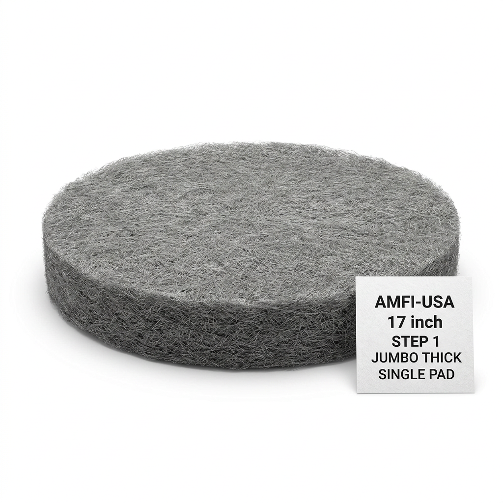 Amfi-USA 17" Diameter Steel Wool Floor Pads