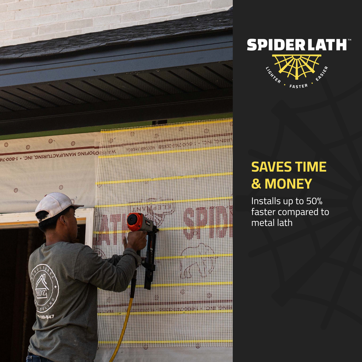 Self Furring Roll Fiberglass Lath 3.4 Metal Lath Alternative for Stucco, Stone & Masonry