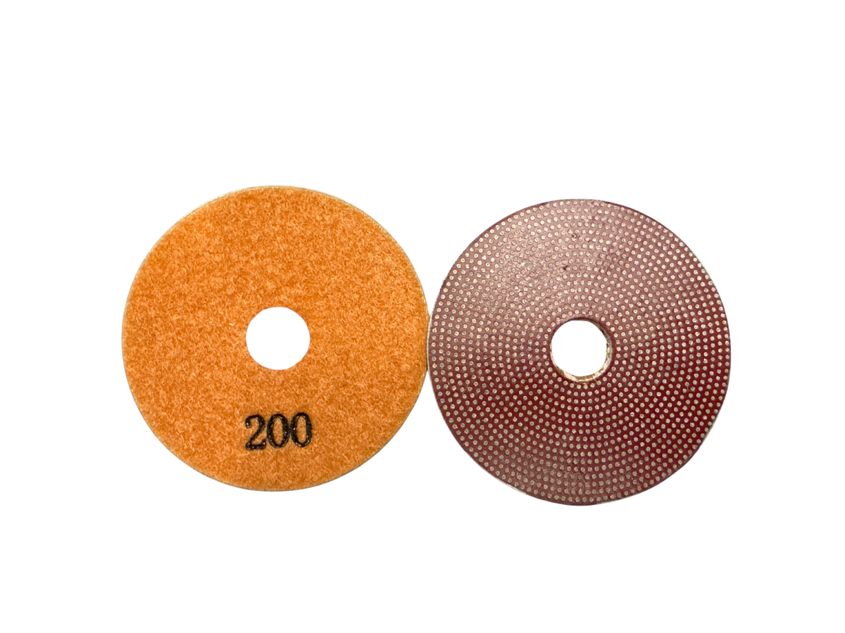 Electroplated Diamond Dotted Grinding Pad ST0221-200 Diamond Tool Store 3" 200