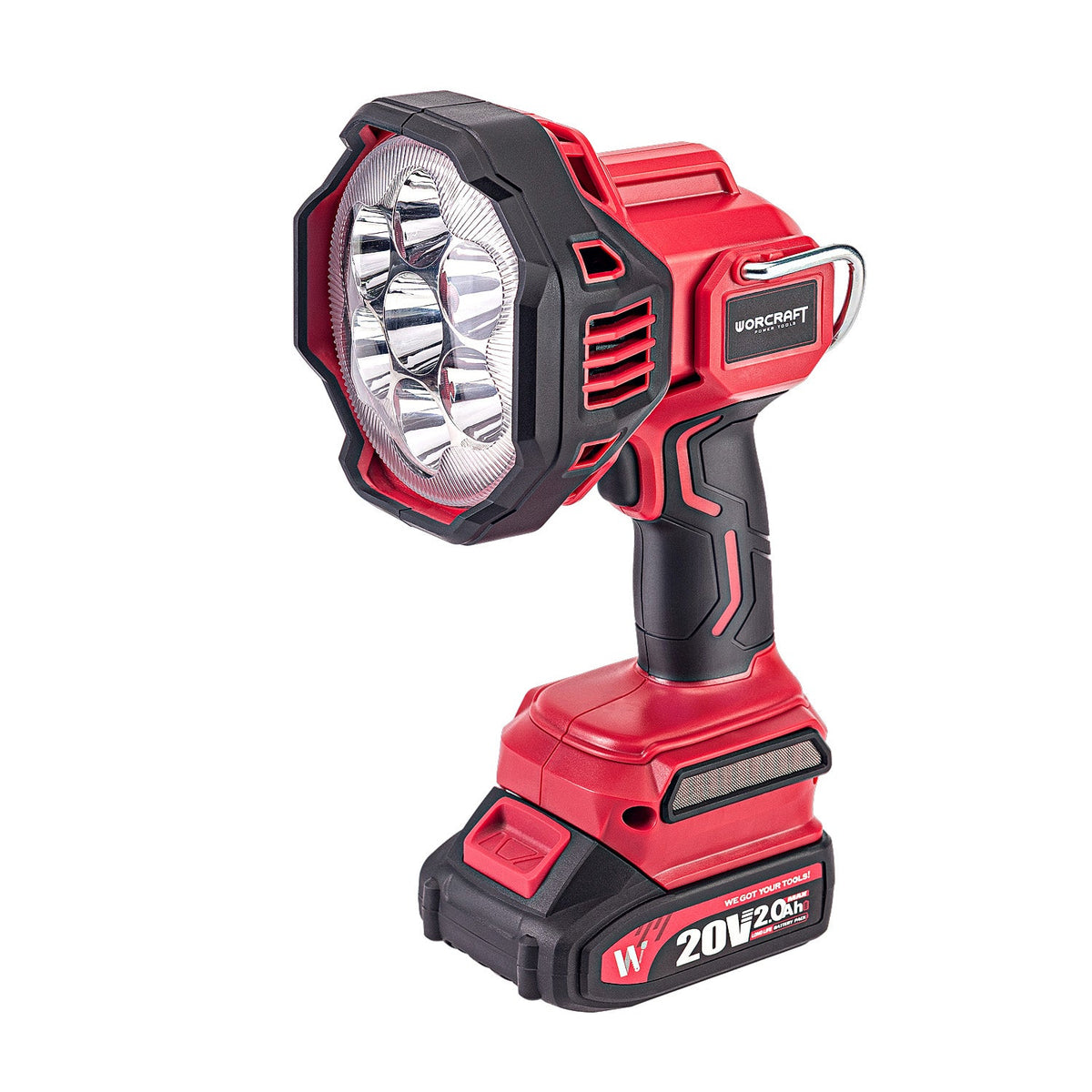 WorCraft 20V Cordless LED Spotlight Kit with 2.0Ah Battery Option & Charger Worcraft USA