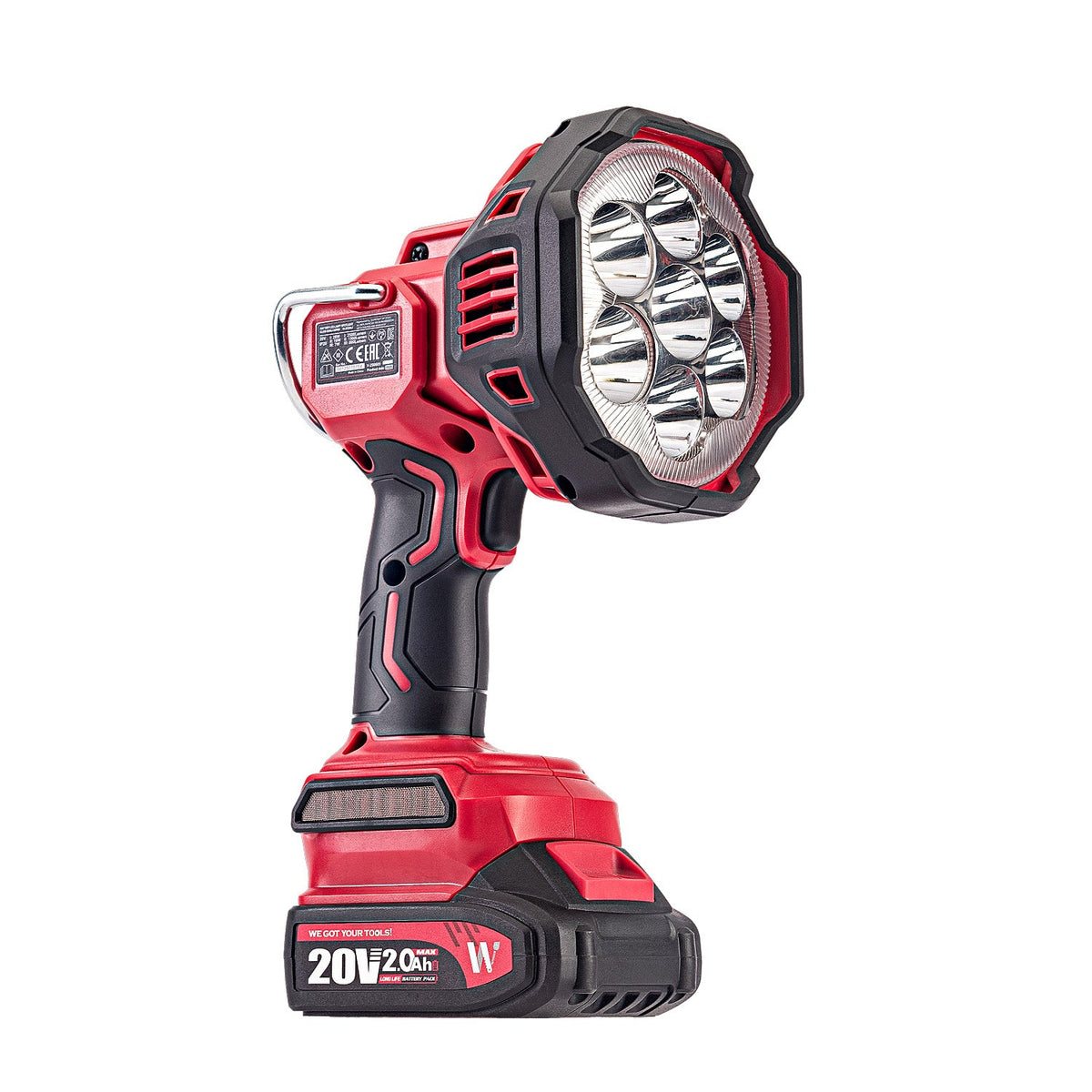 WorCraft 20V Cordless LED Spotlight Kit with 2.0Ah Battery Option & Charger Worcraft USA