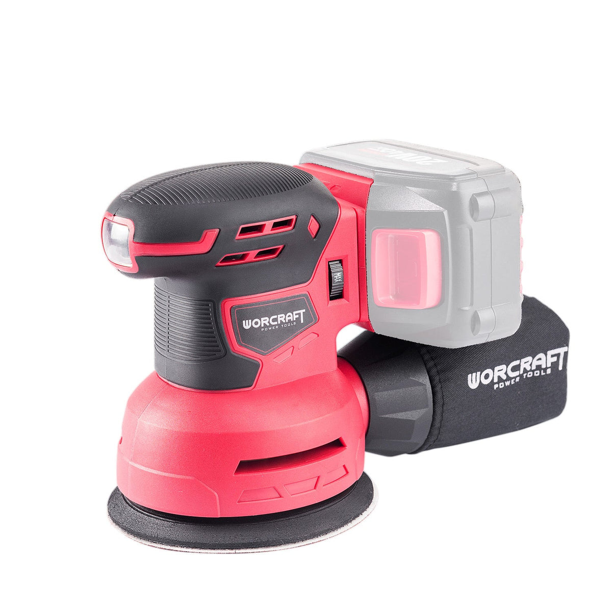 WorCraft 20V Cordless Random Orbital Sander Kit with 2.0Ah Battery Options & Charger