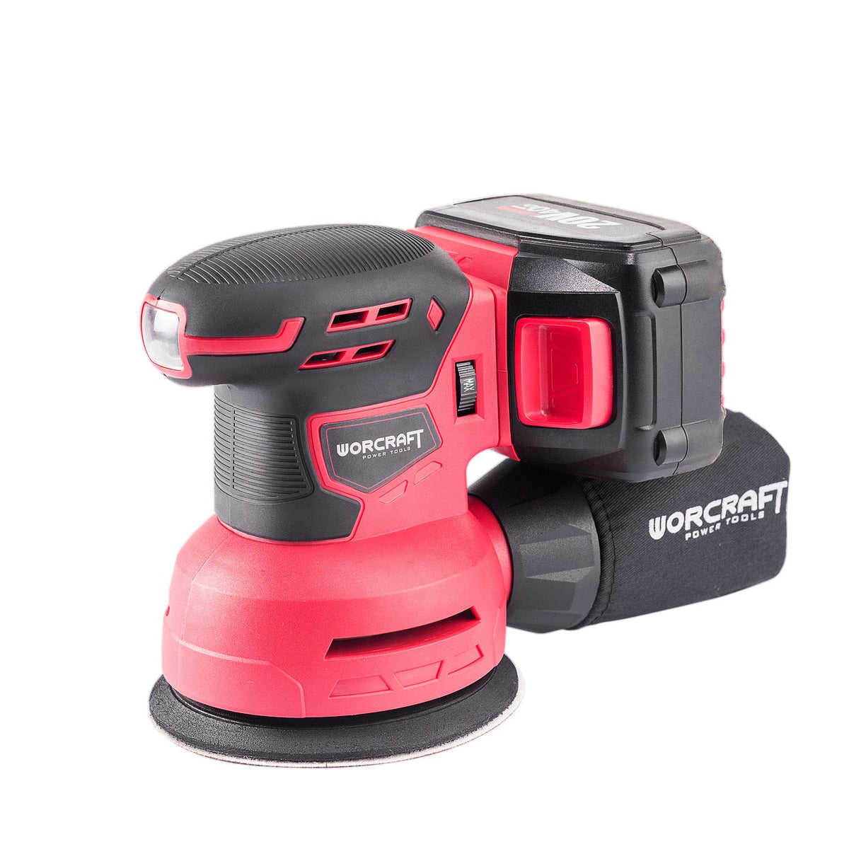 WorCraft 20V Cordless Random Orbital Sander Kit with 2.0Ah Battery Options & Charger