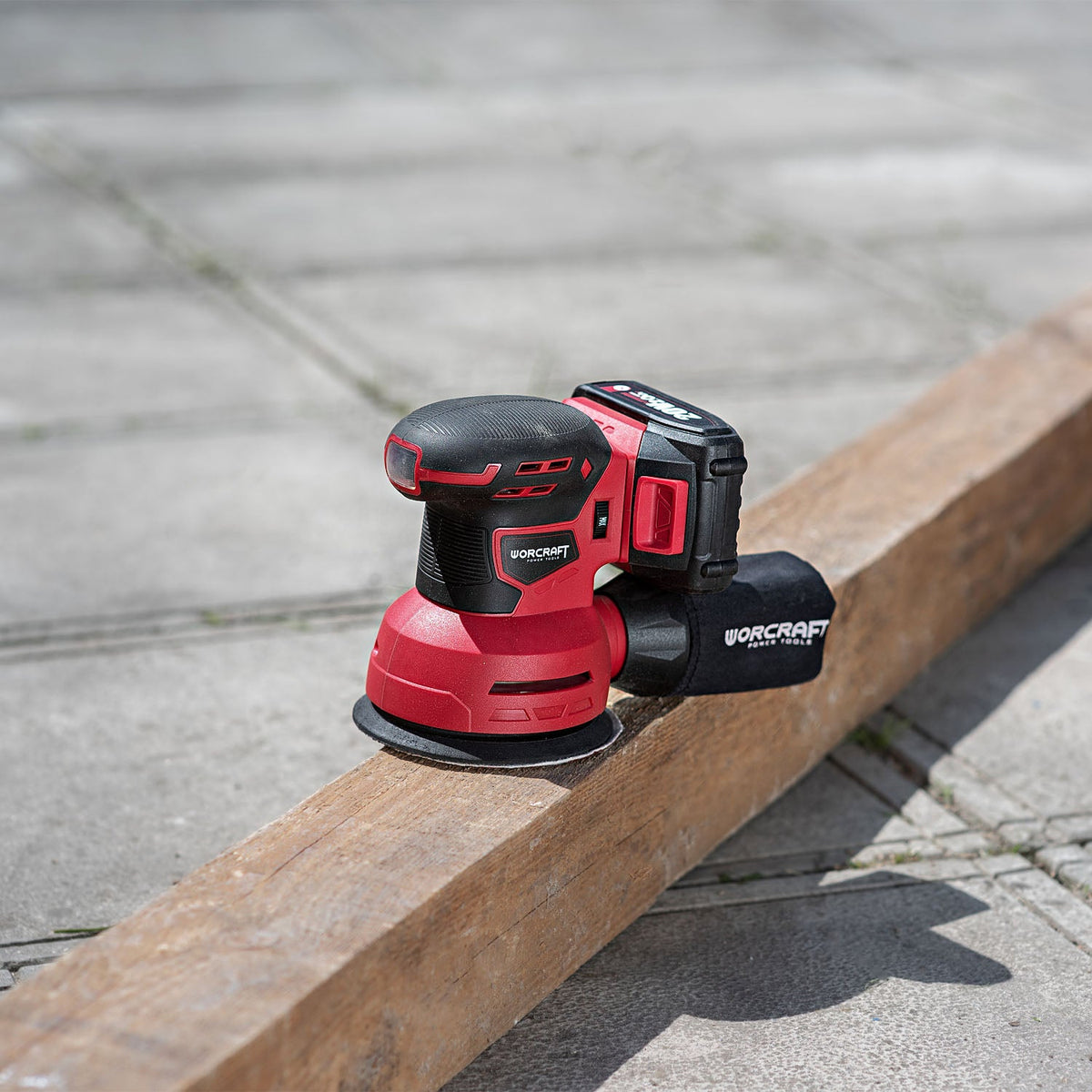 WorCraft 20V Cordless Random Orbital Sander Kit with 2.0Ah Battery Options & Charger