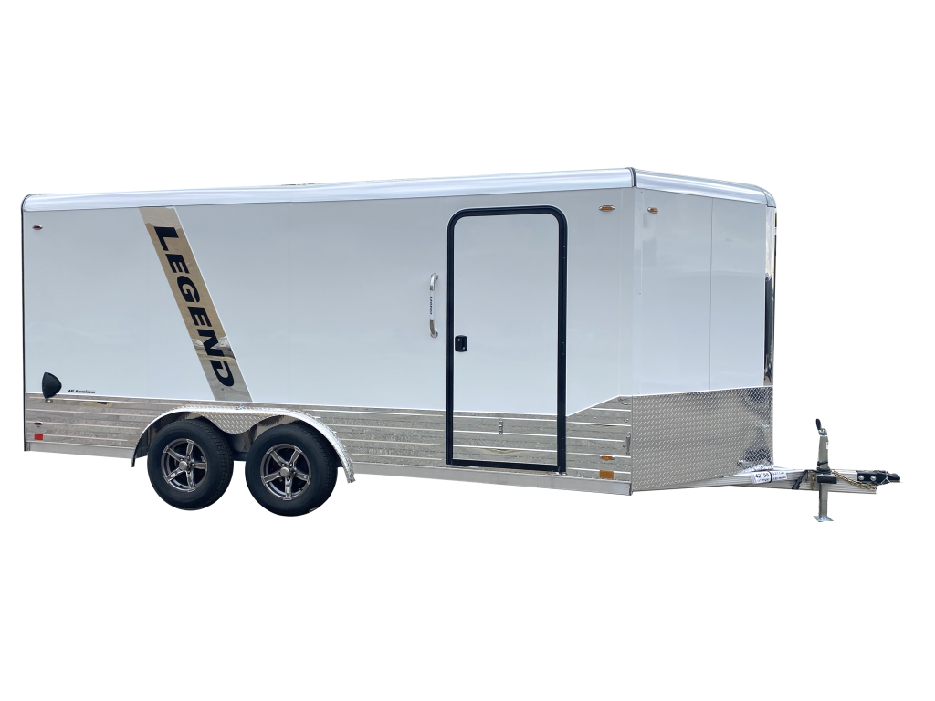 Deluxe V-Nose 8 Wide Aluminum Enclosed Cargo Trailer Legend Trailers