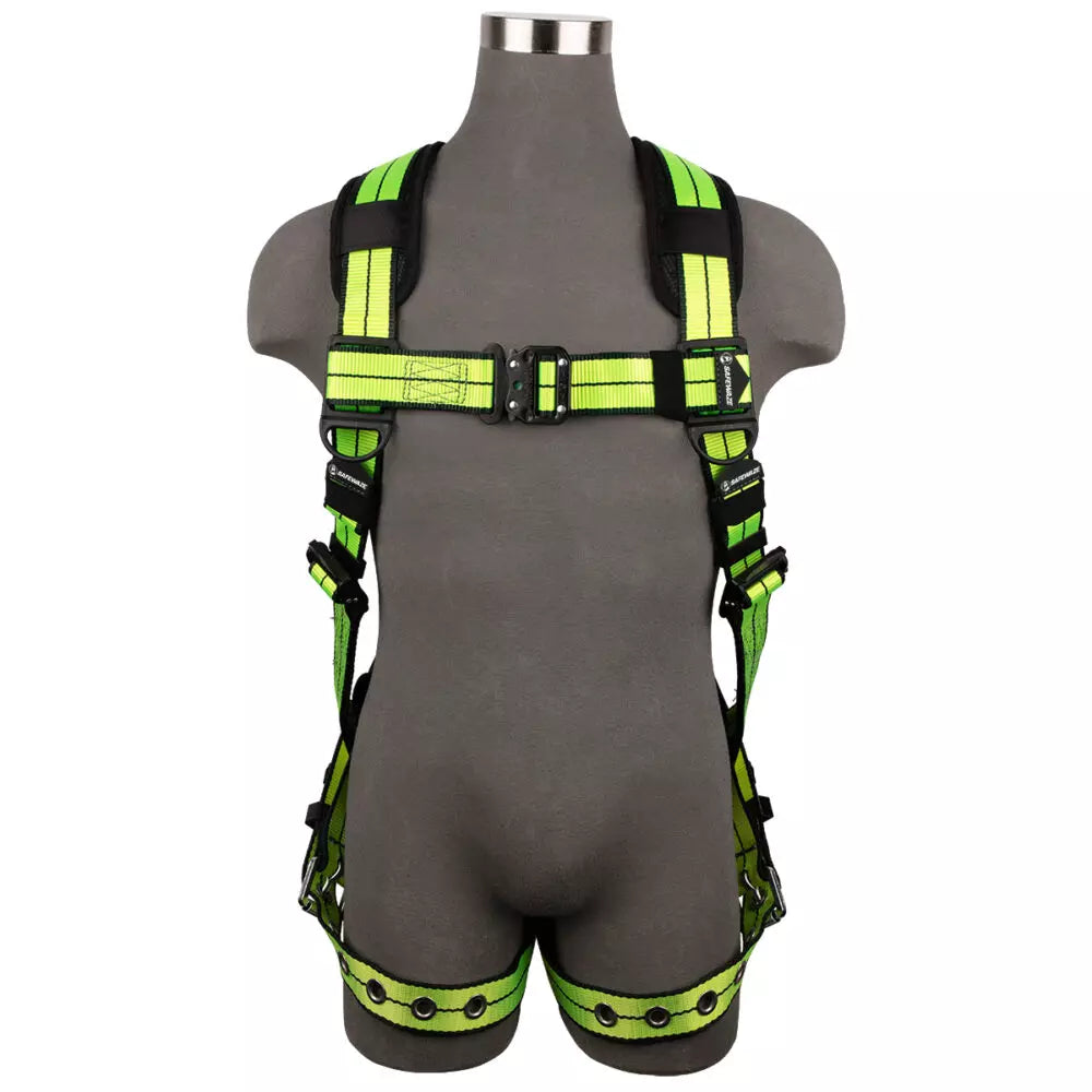 PRO+ Full Body Harness: 1D, QC Chest, TB Legs Safewaze