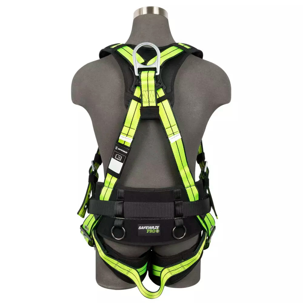 PRO+ Construction Harness: 3D, QC Chest, TB Legs, TB Torso Safewaze
