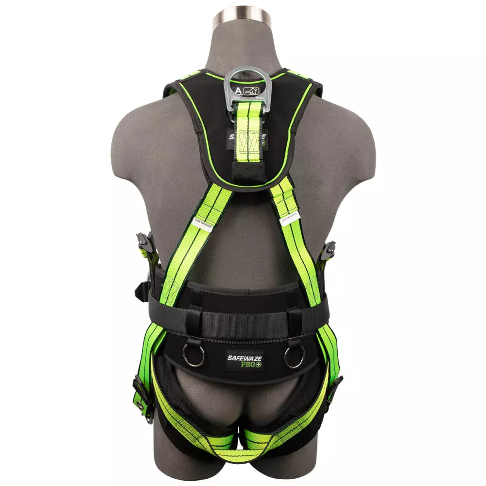 PRO+ Construction Harness: 3D, QC Chest, TB Legs Safewaze