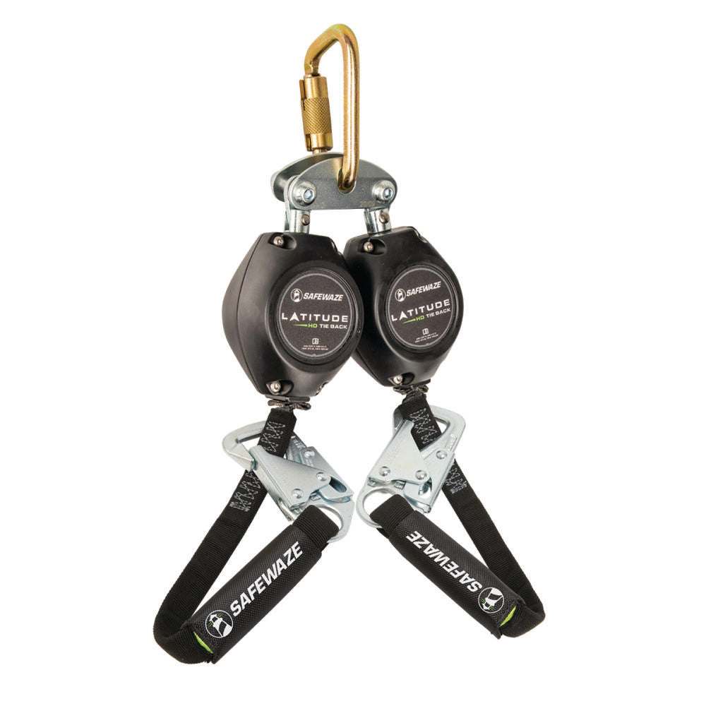 Latitude HD 7′ Dual Web SRL-P: FS-EX313, Carabiner, 20″ Tie-back, Tie-Back Snap Hooks Safewaze